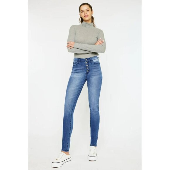 Kan Can Lyla High Rise Super Skinny Jeans KC7113M 0/23 - Picture 1 of 8